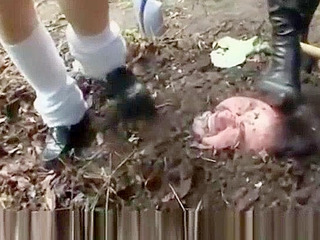 Japanese schoolgirl teachers get down and dirty with their BDSM fetish piss play threesome.